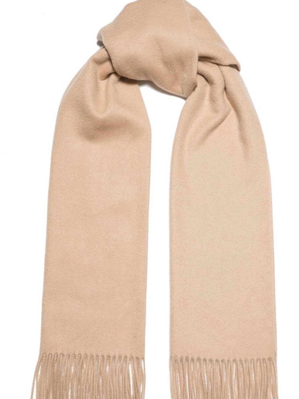 NEW THE CURATED DOUBLE FACED SCARF with fringe - CAMEL